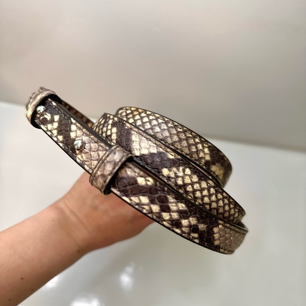 🐻 Michael Kors Snakeskin Patchwork Vivian Medium Tote — Natural/Dark Dune - Picture 17 of 17